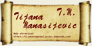 Tijana Manasijević vizit kartica
